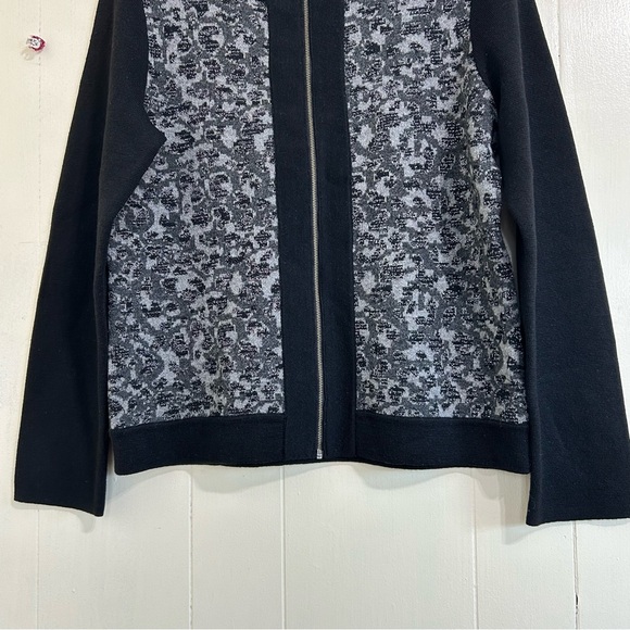 PENDLETON Women Black Gray Metallic Sweater Merino Lambs Wool Sweater Size Large - Picture 7 of 12